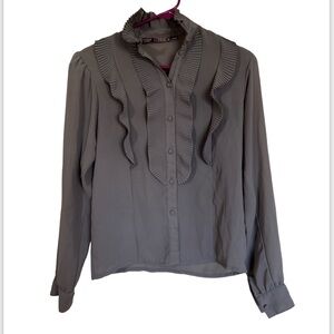 Tess Long Sleeve Ruffle Blouse